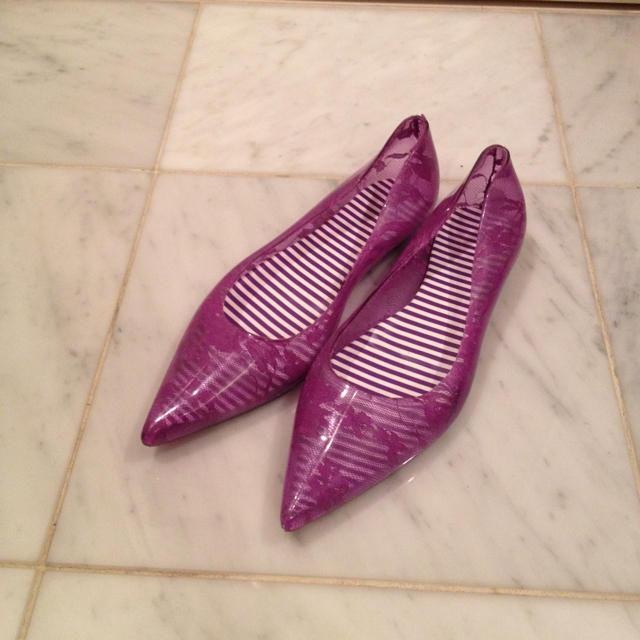 ＊紫のラバーシューズ＊値下げ レディースの靴/シューズ(サンダル)の商品写真