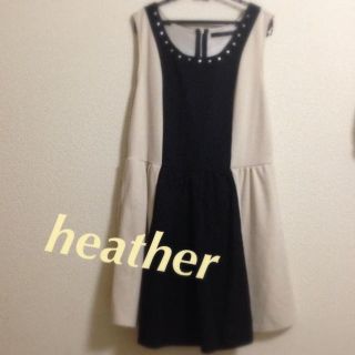 ヘザー(heather)のheather ワンピース 値下げ(ひざ丈ワンピース)