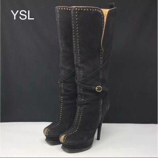 サンローラン(Saint Laurent)の正規品 イヴ・サンローラン スエード ブーツ(ブーツ)