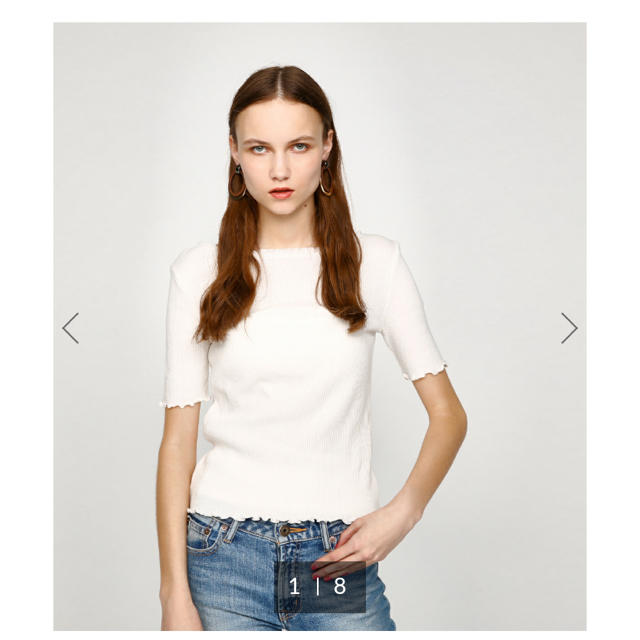 moussy(マウジー)の【新品・未使用】MELLOW LOCK RIB TOP ホワイト レディースのトップス(カットソー(長袖/七分))の商品写真