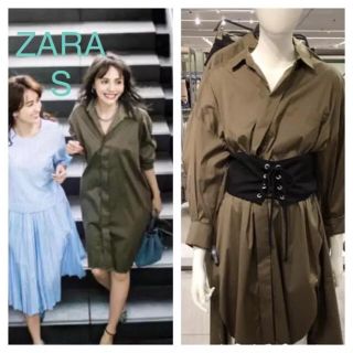 ザラ(ZARA)の新品 ZARA ザラ シャツワンピース(ロングワンピース/マキシワンピース)