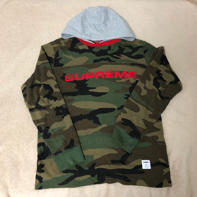 Supreme(シュプリーム)の17aw supreme hooded waffle ringer メンズのトップス(パーカー)の商品写真