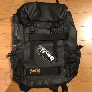 スラッシャー(THRASHER)の新品未使用品 THRASHER 黒 BLACK フレーム BACKPACK(バッグパック/リュック)