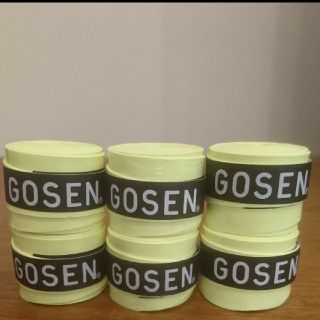 ゴーセン(GOSEN)のGOSEN グリップテープ ６個 フラッシュイエロー(バドミントン)