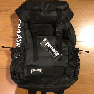 スラッシャー(THRASHER)の新品未使用品 THRASHER 黒 BLACK 刺繍 ３D BACKPACK(リュック/バックパック)