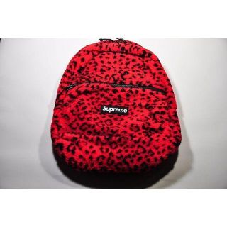 シュプリーム(Supreme)のSupreme Leopard Fleece Backpack 赤 Red(バッグパック/リュック)