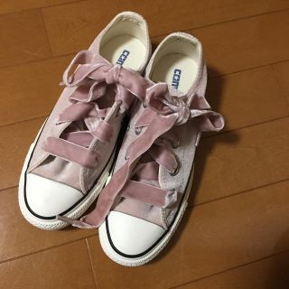 コンバース(CONVERSE)のコンバース❤️ピンク ベロア❤️大人気完売❤️ビッグアイレッツ❤️新品未使用(スニーカー)