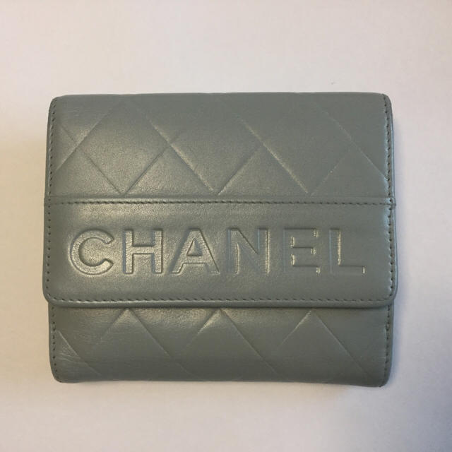 CHANEL(シャネル)のシャネル折財布 グレー レディースのファッション小物(財布)の商品写真