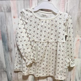 小花柄 100 春物 子ども服 長袖 女の子 トップス (Tシャツ/カットソー)