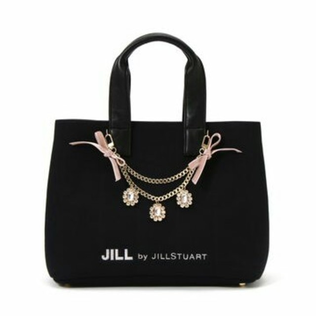 JILL by JILLSTUART(ジルバイジルスチュアート)のジュエルリボントートブラック新品未使用期間限定セール レディースのバッグ(トートバッグ)の商品写真