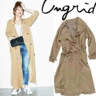 アングリッド(Ungrid)のアングリッド テンセルロングトレンチコート Sサイズ 美品(ロングコート)