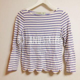 ドットアンドストライプスチャイルドウーマン(Dot&Stripes CHILDWOMAN)のスカラップボーダーPO ☻(カットソー(長袖/七分))