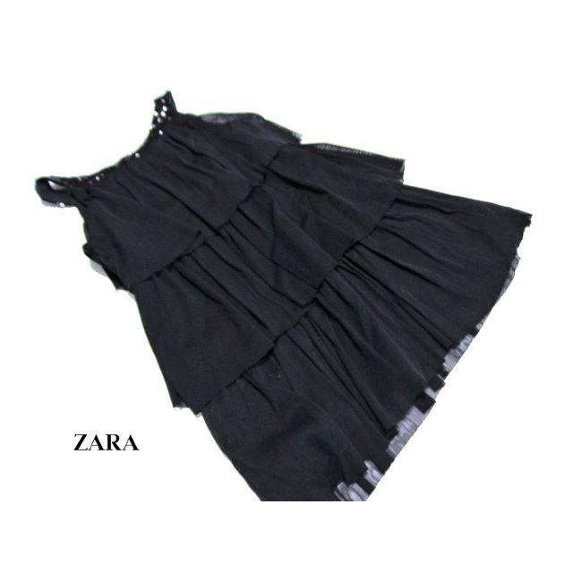 ZARA KIDS(ザラキッズ)の★お値下げ★　■ザラ■ 118cm チュールレース段フリルキャミチュニック  キッズ/ベビー/マタニティのキッズ服女の子用(90cm~)(その他)の商品写真