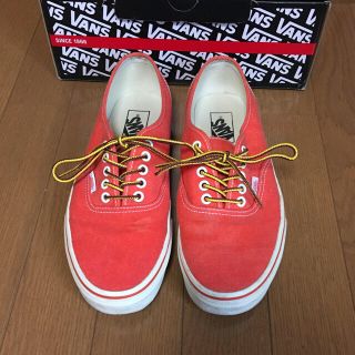 ヴァンズ(VANS)のVANS × j.crew authentic US9 オレンジ(スニーカー)