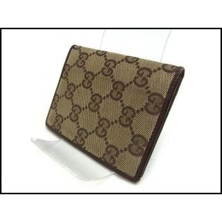 グッチ(Gucci)のGUCCI グッチ GGキャンバス カードケース 04009 ブラウン系(名刺入れ/定期入れ)