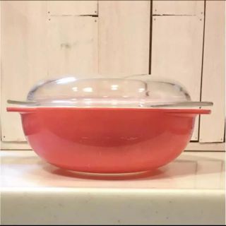 パイレックス(Pyrex)のオールドパイレックス★フラミンゴピンク★キャセロール大★ヴィンテージ★ボウル(食器)