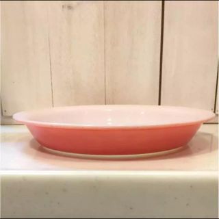 パイレックス(Pyrex)のオールドパイレックス★フラミンゴピンク★パイディッシュ★ヴィンテージ ★パイ皿(食器)