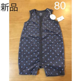 ベビーギャップ(babyGAP)の新品babyGap ノースリショートオール 80(ロンパース)