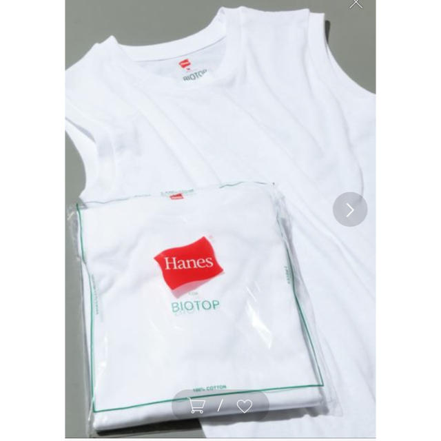 Adam et Rope'(アダムエロぺ)の【Hanes FOR BIOTOP】Sleeveless T-Shirts ☆ レディースのトップス(Tシャツ(半袖/袖なし))の商品写真