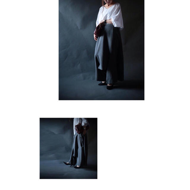 antiqua(アンティカ)の無駄のないスタイルを凛と着る。スカート見えサルエルパンツ レディースのパンツ(サルエルパンツ)の商品写真