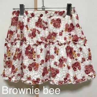 ブラウニービー(Brownie bee)のBrownie bee 花柄フリル スカート(ミニスカート)