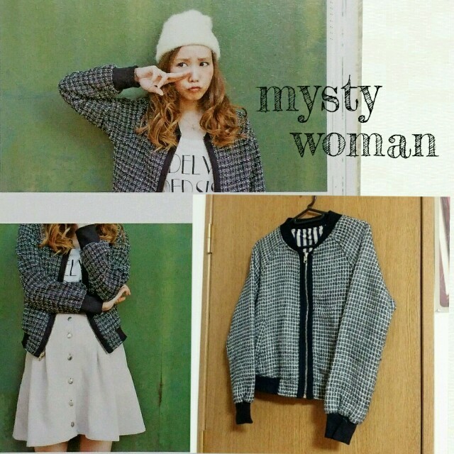 mysty woman(ミスティウーマン)のmysty ﾂｲｰﾄﾞｼﾞｬｹｯﾄ ♡ レディースのジャケット/アウター(ブルゾン)の商品写真
