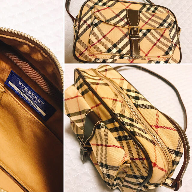 BURBERRY BLUE LABEL(バーバリーブルーレーベル)のバーバリーブルーレーベル★ポシェット★旅行★肩掛け★レア★チェック★新生活 レディースのバッグ(ショルダーバッグ)の商品写真