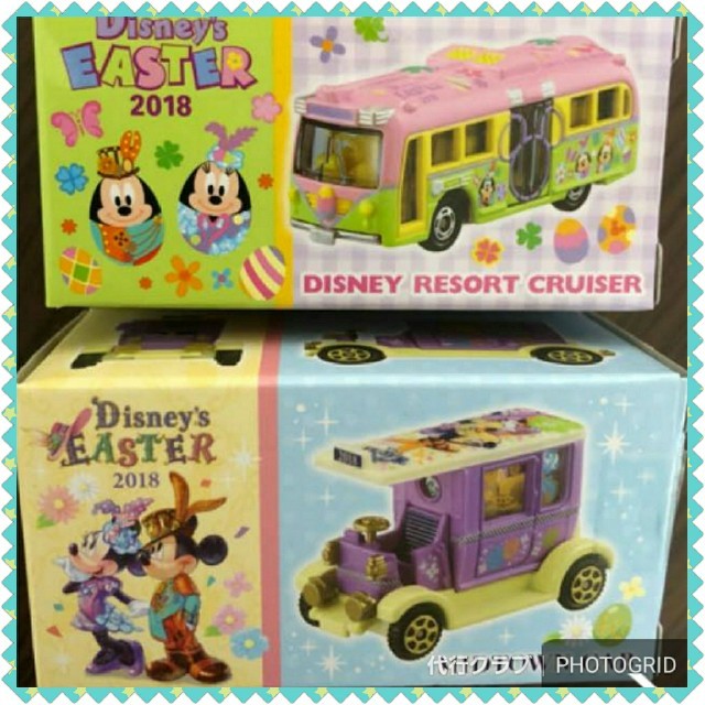 Disney(ディズニー)のディズニーイースター２０１８　　トミカセット　ファッショナブルイースター エンタメ/ホビーのおもちゃ/ぬいぐるみ(キャラクターグッズ)の商品写真