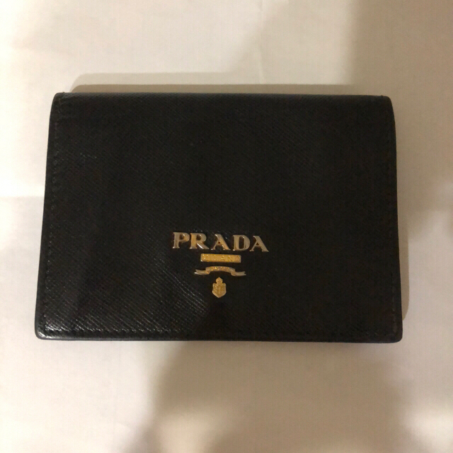 PRADA(プラダ)のプラダ 名刺入れ カードケース 黒色 PRADA レディースのファッション小物(名刺入れ/定期入れ)の商品写真