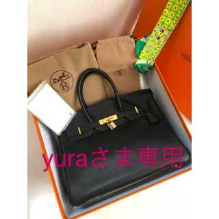 エルメス(Hermes)の②yura様専用バーキン35フィヨルド 黒 □B刻印 美品(ハンドバッグ)