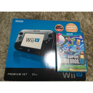 ウィーユー(Wii U)の【専用 wiiuプレミアムセット Wii U 本体32GB  黒 (家庭用ゲーム機本体)