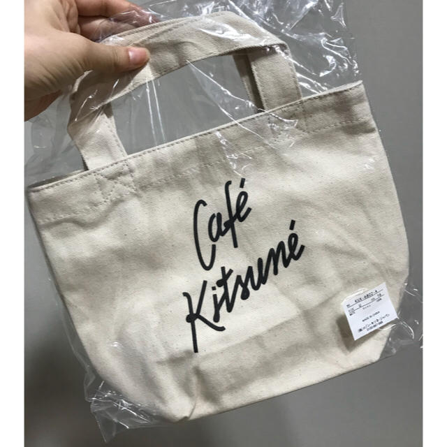 MAISON KITSUNE'(メゾンキツネ)の南青山でしか購入不可！カフェキツネミニトートバッグ ハンドメイドのファッション小物(バッグ)の商品写真