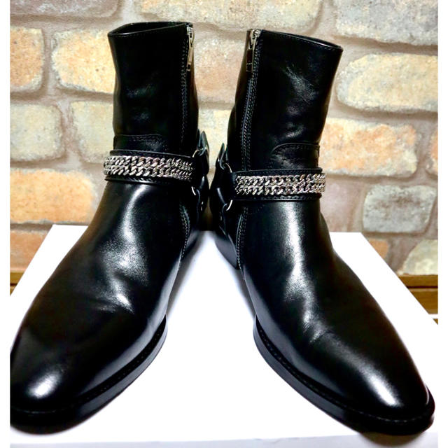 Saint Laurent(サンローラン)のチェーンリングブーツ 41 (26cm) メンズの靴/シューズ(ブーツ)の商品写真