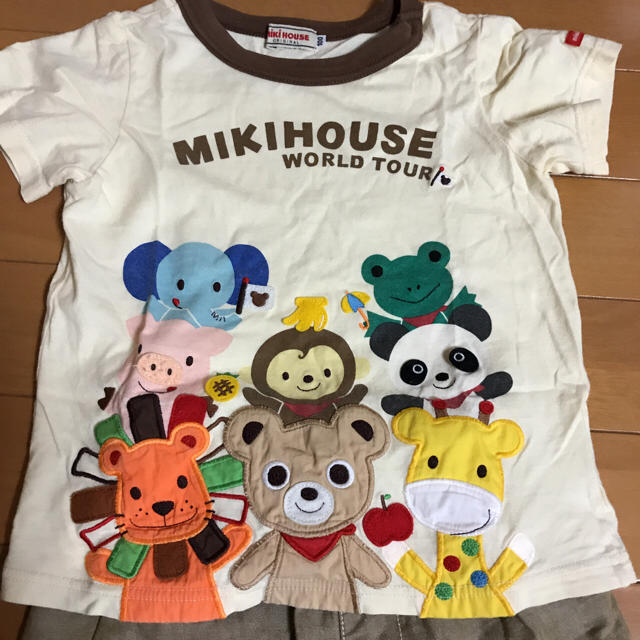 mikihouse(ミキハウス)のミキハウス 半袖短パンセットサイズ100 キッズ/ベビー/マタニティのキッズ服男の子用(90cm~)(Tシャツ/カットソー)の商品写真