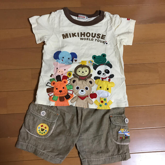 mikihouse(ミキハウス)のミキハウス 半袖短パンセットサイズ100 キッズ/ベビー/マタニティのキッズ服男の子用(90cm~)(Tシャツ/カットソー)の商品写真