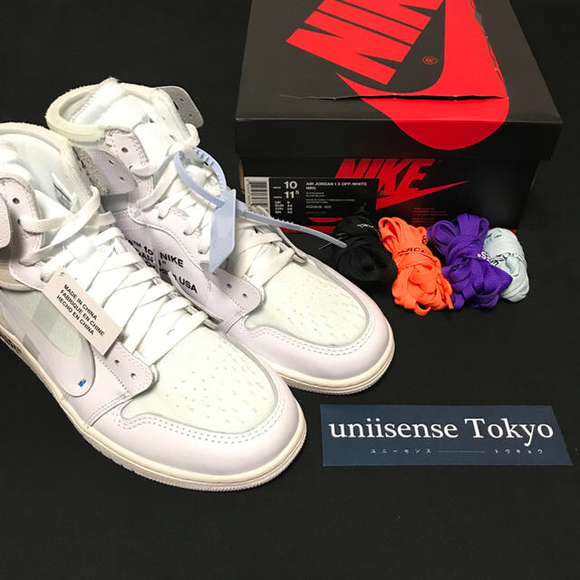 OFF-WHITE(オフホワイト)の限定正規新品 AIR JORDAN 1 x OFF-WHITE NRG US10 メンズの靴/シューズ(スニーカー)の商品写真