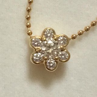 タサキ(TASAKI)のTASAKI k18 ダイヤ フラワーネックレス(ネックレス)