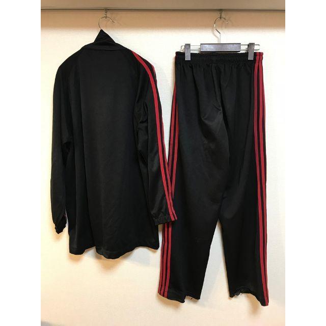 adidas - adidas セットアップ ジャージ 上下 トレフォイル 黒 赤 Lの