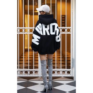 mirror9 ミラーナイン パーカーの通販 by PINK HOUSE|ラクマ 希少 MIRROR9 スウェットパーカー 立体刺繍ロゴ 黒 M ゆるだぼ