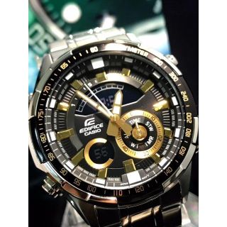 カシオ(CASIO)のstyle.z8様用　CASIO 腕時計 EDIFICE ゴールド×ブラック(金属ベルト)