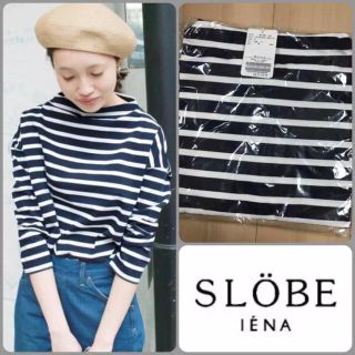 スローブイエナ(SLOBE IENA)のめいちゃん様専用☆新品 スローブイエナ ボーダー ネイビー(カットソー(長袖/七分))