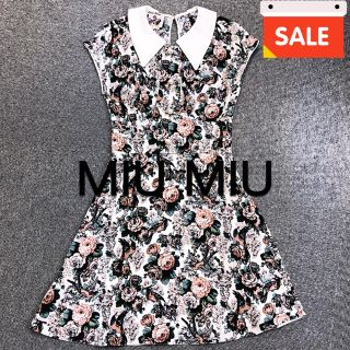 ミュウミュウ(miumiu)の【送料込み‼️お得‼️】MIU MIU 花柄ミニワンピース(ミニワンピース)