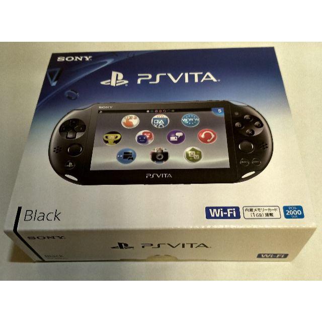 SONY(ソニー)のPlayStation Vita Wi-Fiモデル ブラック PCH-2000 エンタメ/ホビーのゲームソフト/ゲーム機本体(携帯用ゲーム機本体)の商品写真