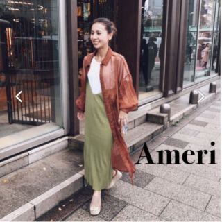 アメリヴィンテージ(Ameri VINTAGE)の【新品❗️完売品】Ameri シースループリーツロングシャツ/ロングカーディガン(カーディガン)