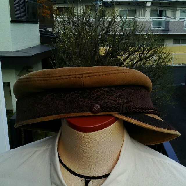 ヴィンテージ　キャスケット　マリンキャップ　セーラーキャップ レディースの帽子(キャスケット)の商品写真