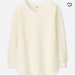 ユニクロ(UNIQLO)のUNIQLOワッフルVネック(Tシャツ(長袖/七分))