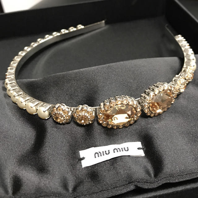 miumiuクリスタルカチューシャ miumiuクリスタルカチューシャ