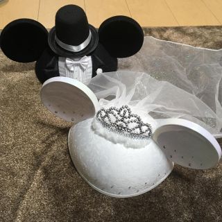 ディズニー(Disney)のディズニー ウェディング  イヤー ハット  美品(ハット)