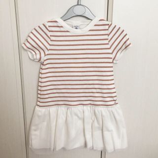 プチバトー(PETIT BATEAU)のSALE☆24m プチバトー ラメマリニエールチュールワンピース(ワンピース)