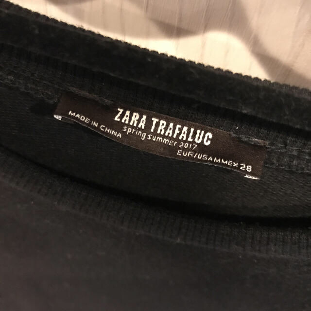 ZARA(ザラ)のZARA ブラック 裾シャツ ワンピース  レディースのワンピース(ミニワンピース)の商品写真